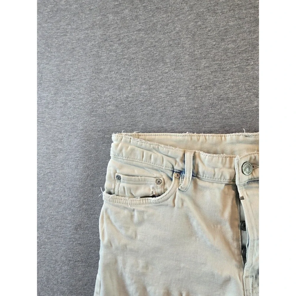 Allsaints Rex Damaged Jeans 33x33 White‎ Distressed Button Fly Denim